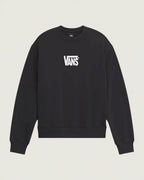 Kids Stretch Logo Crew Sweatshirt- Black/White