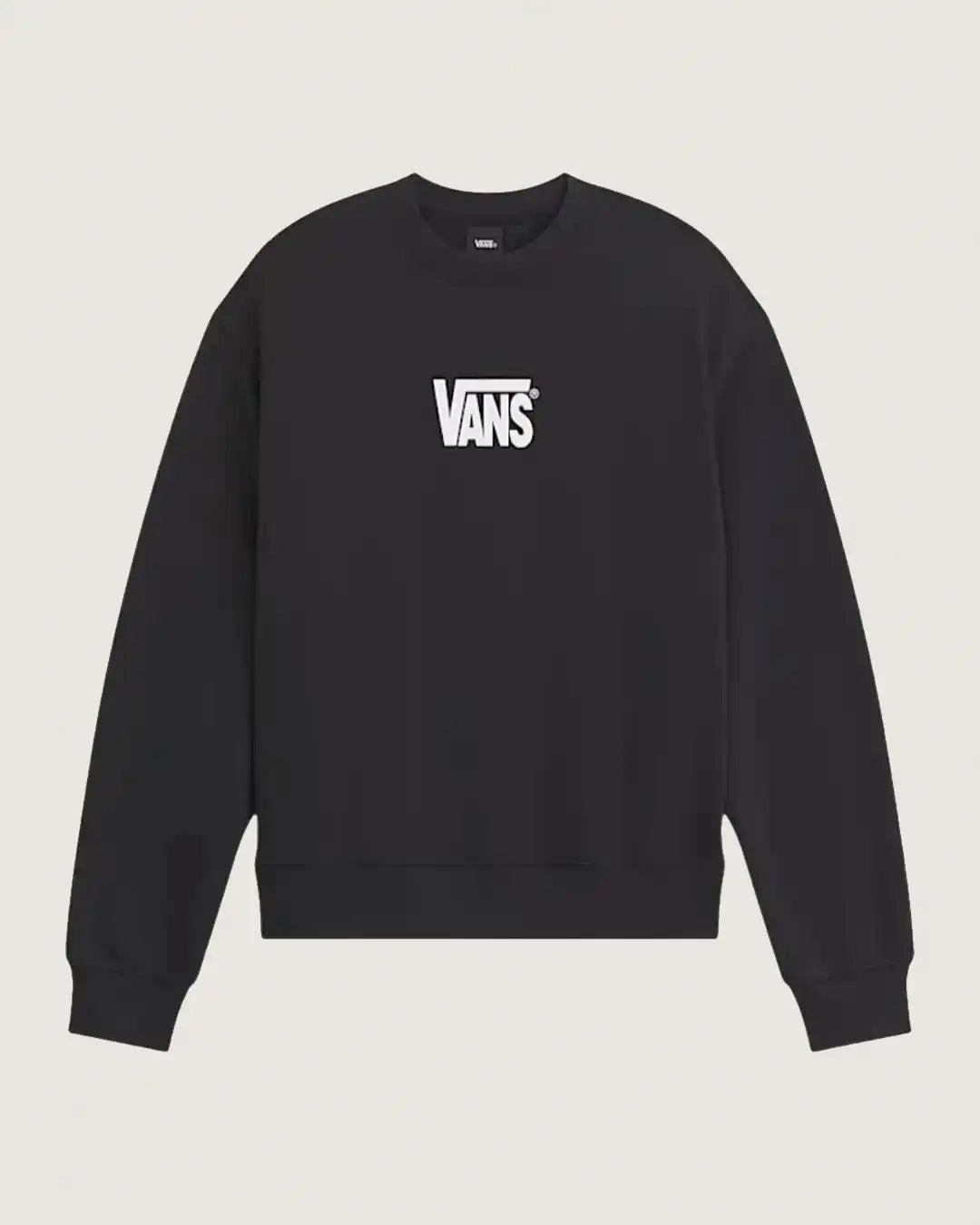 Kids Stretch Logo Crew Sweatshirt- Black/White