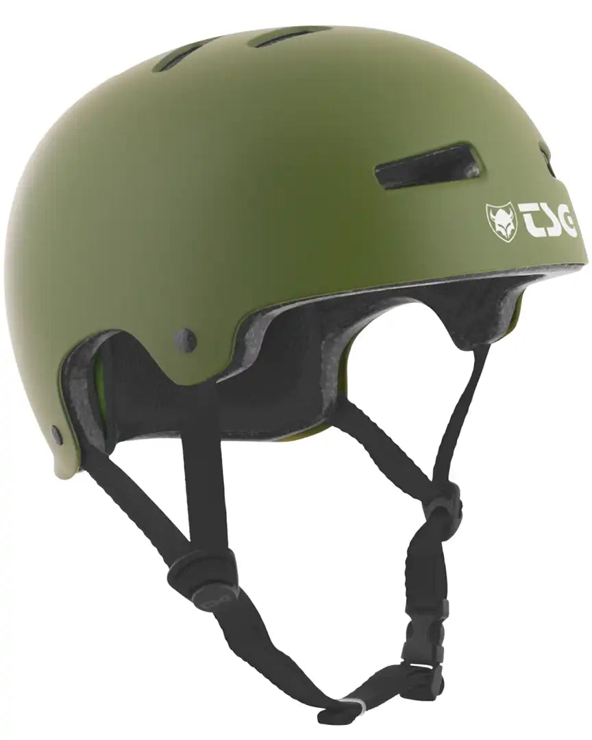 Casque Evolution Youth Solid Color - Satin Olive