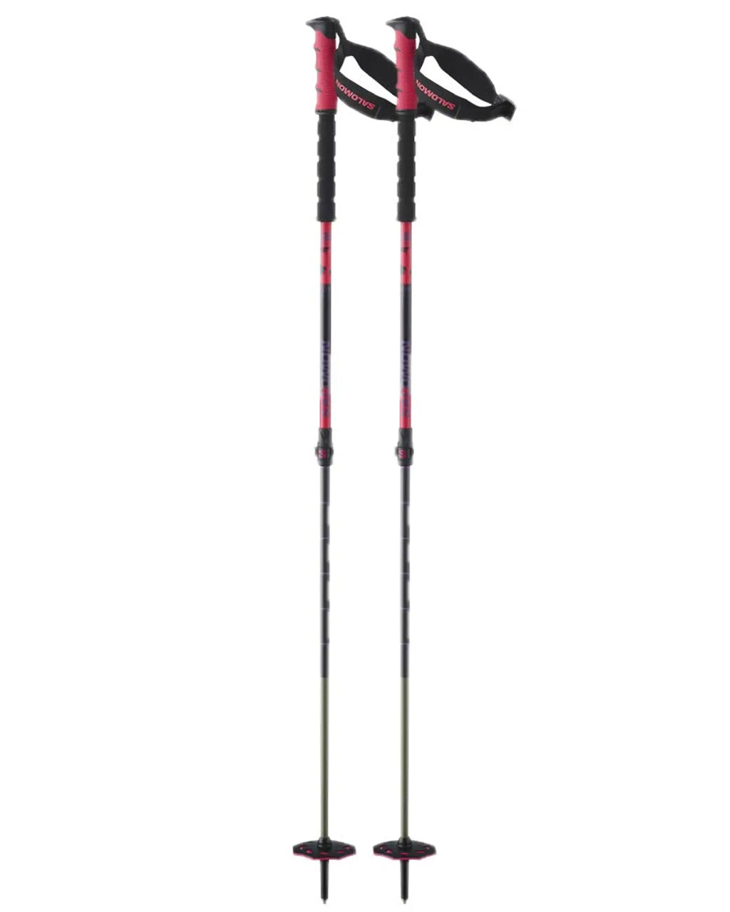 Bâtons de ski Pôles De Ski Steep Pro Vario S3 - Black/Red/Pansy par SALOMON