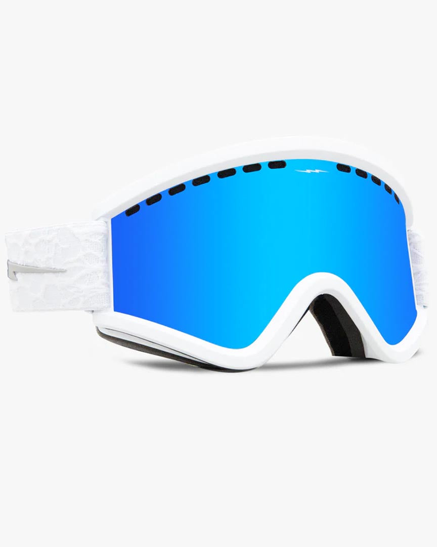 Egv Goggles - Matte White Neuron / Blue Chrome