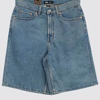 Check-5 Baggy Denim Shorts - Stonewash/Blue