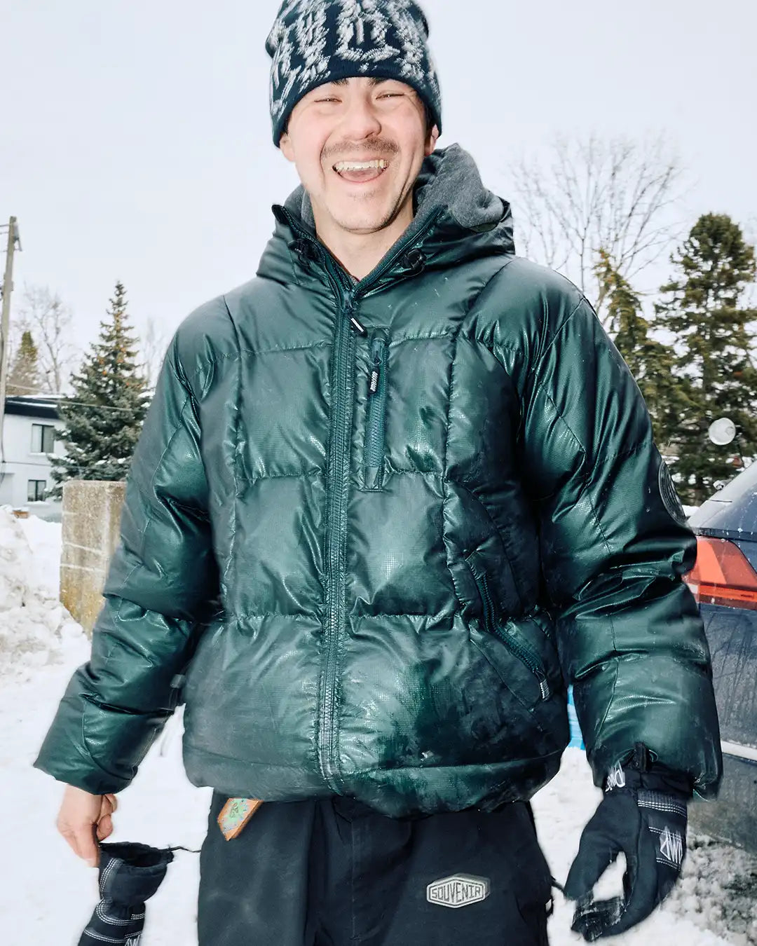Mountain Puffy Winter Jacket - Deep Forest