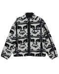 Repeated Icon Sherpa Jacket - Black/Multi