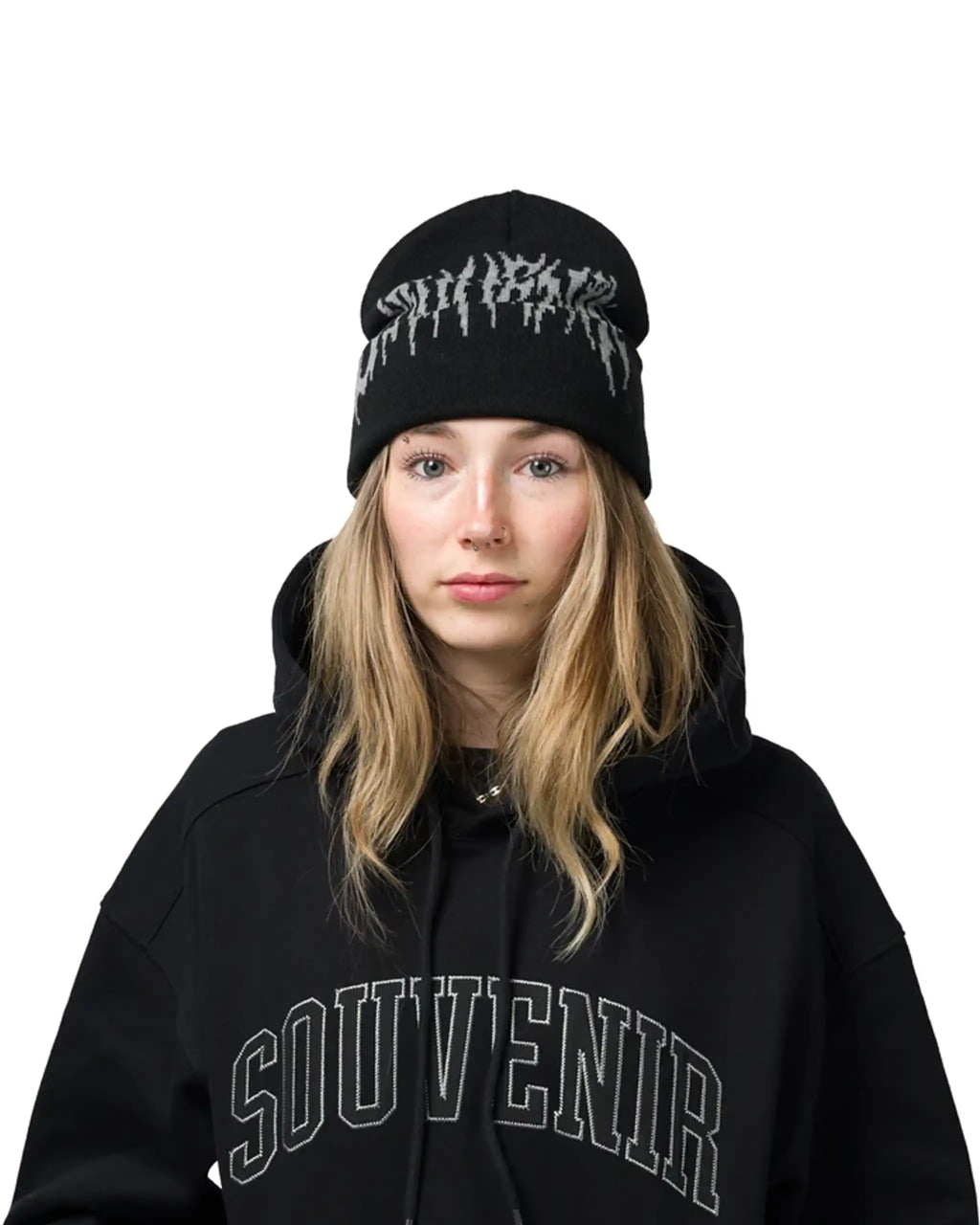 SOUVENIR Dirty Cuff Beanie - Black