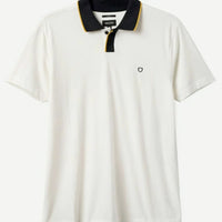 Mod Flex S/S Polo Knit Short Sleeve Polo Shirt - Off White/Black