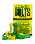 Green And Yellow Bolts Skateboard Hardware - Allen