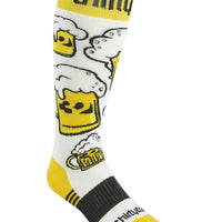 Double Thermal Socks - White/Yellow
