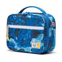 Lego Pop Quiz Little Herschel Lunch Box - Abstract Bricks Blue
