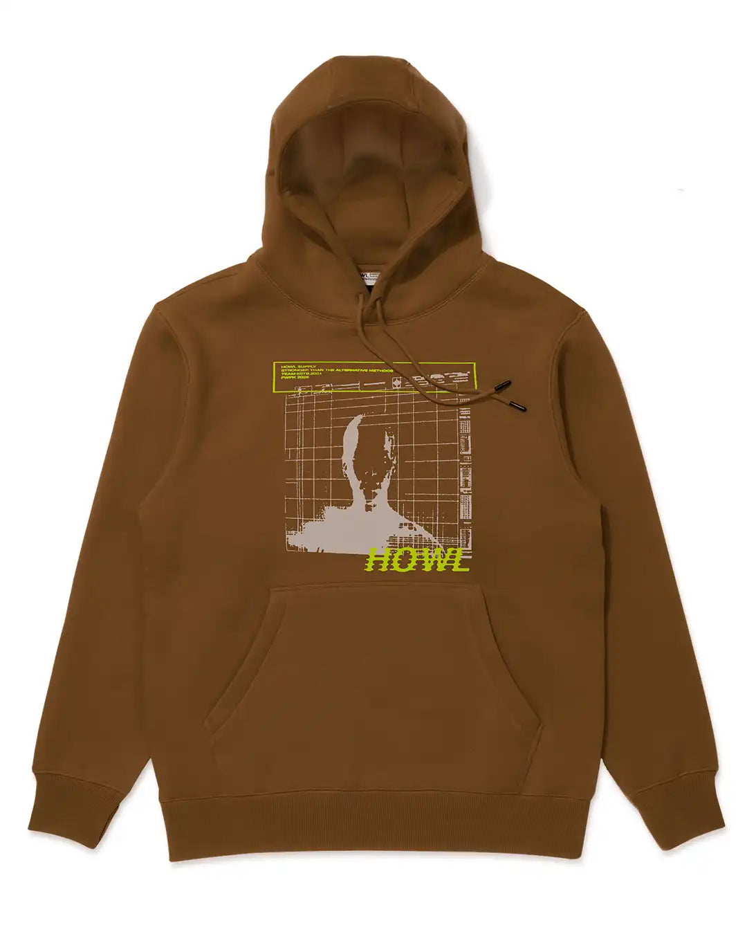Hoodie Dwr Graphic - Brown
