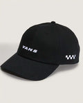 Check Side Curved Bill Hat - Black