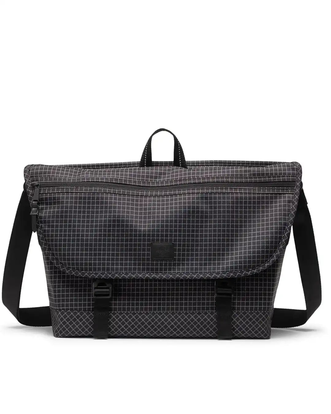 Cove Messenger Bag Grid - Black