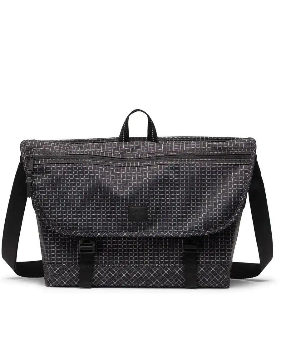 Cove Messenger Bag Grid - Black