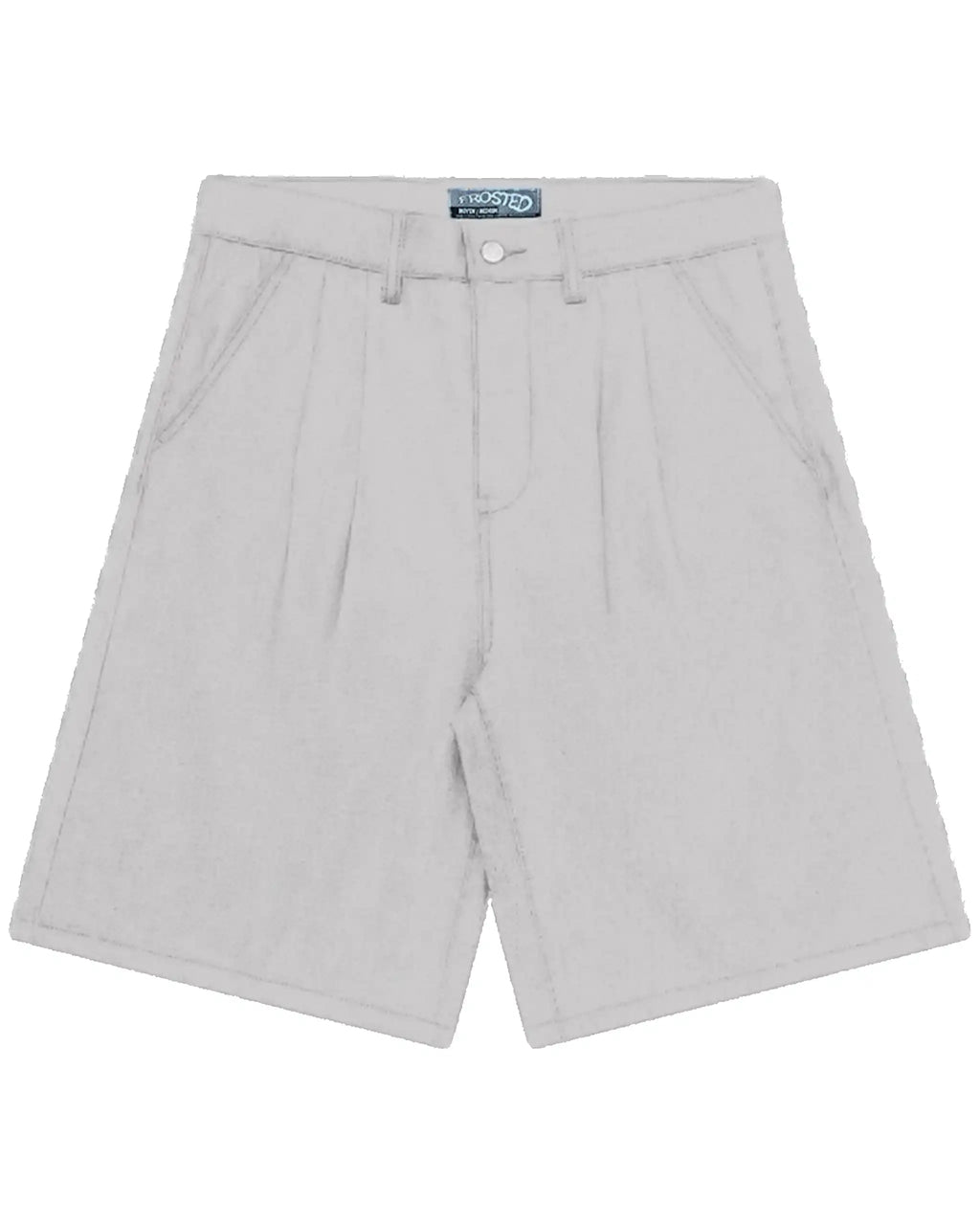 Double Pleated Shorts - Light Grey