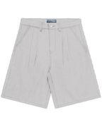 Double Pleated Shorts - Light Grey
