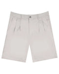 Double Pleated Shorts - Light Grey