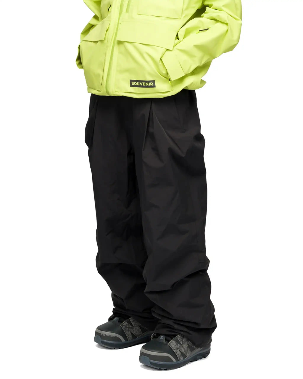 SOUVENIR Pleated Chino Snow Pants - Black – view 2