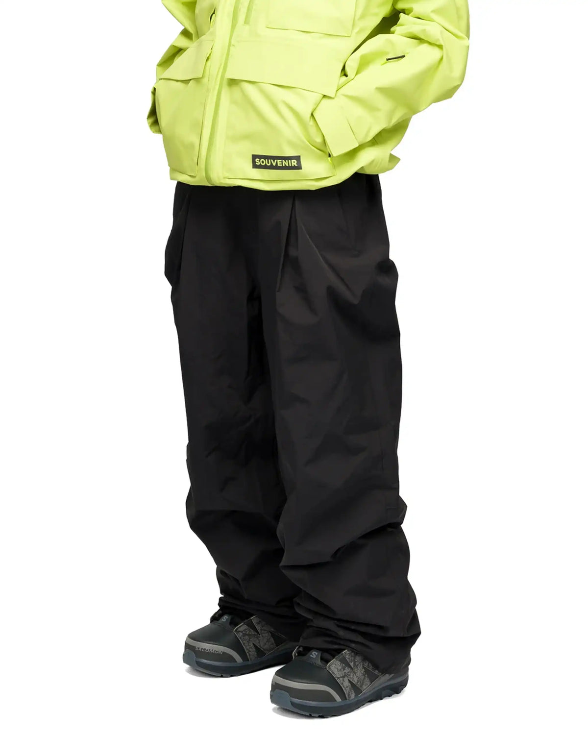 SOUVENIR Pleated Chino Snow Pants - Black – view 2
