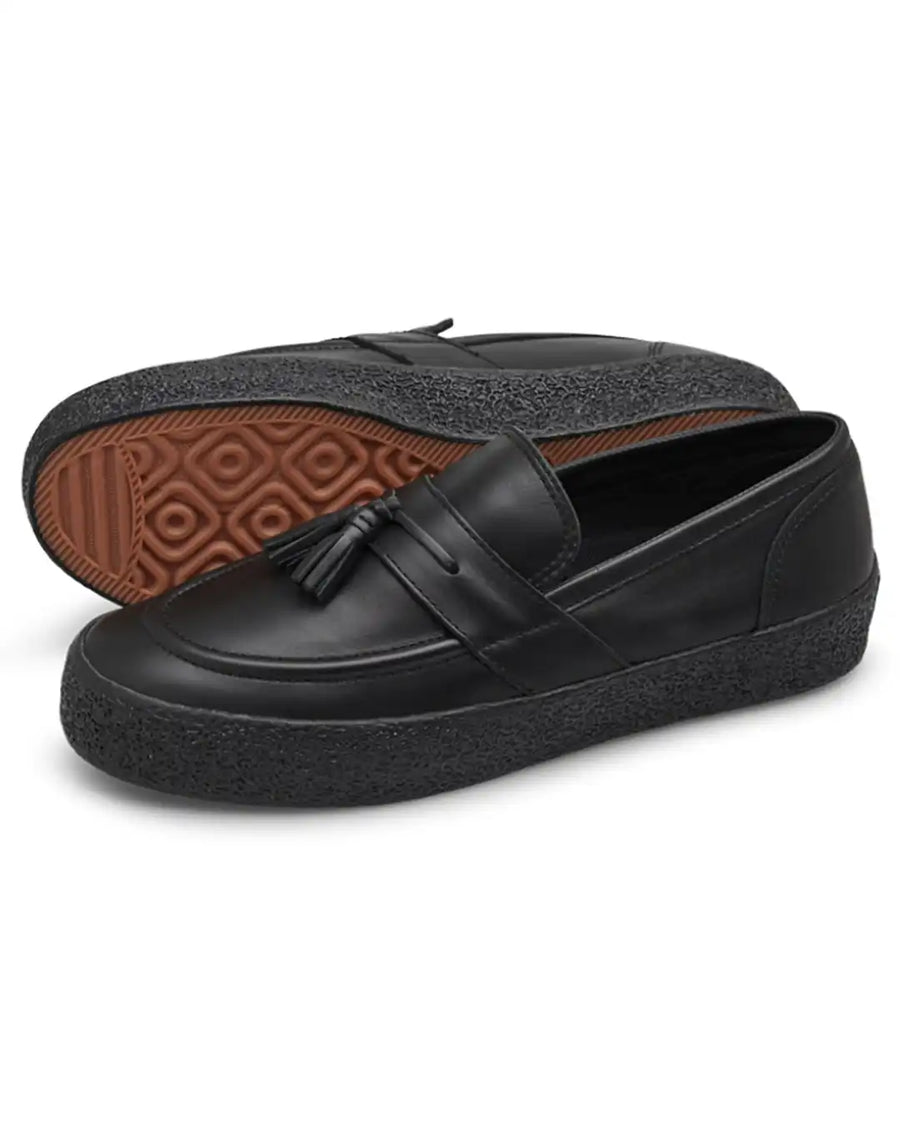 Vm005 Leather Loafer Shoes - Black/Black