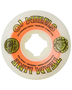 Team Line Original White Nomads 99A Skateboard Wheels - Orange/Green