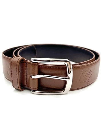 Logo Leather Belt - Brown