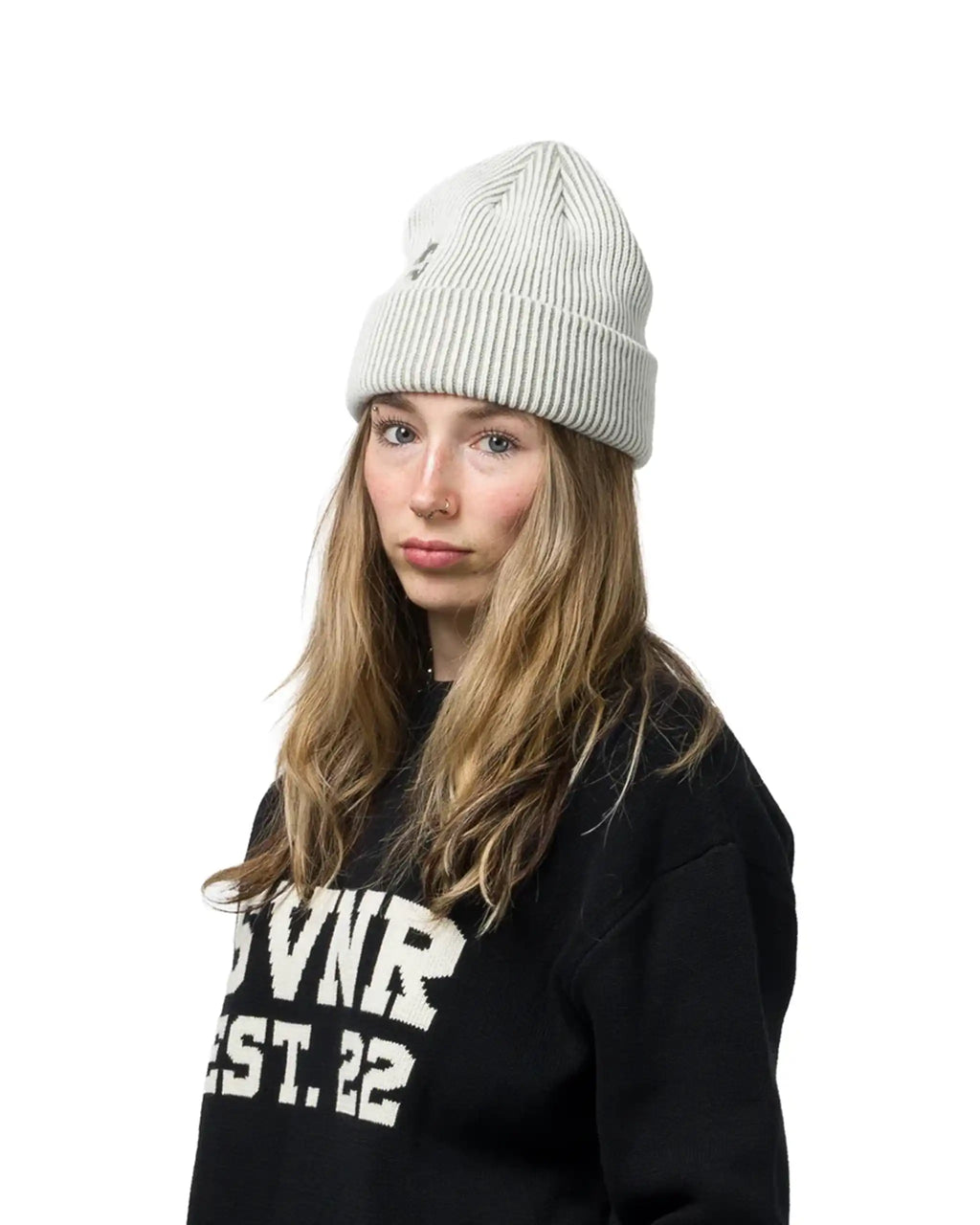 Tuque Two Tone Rib - Marshmallow par SOUVENIR – vue 2