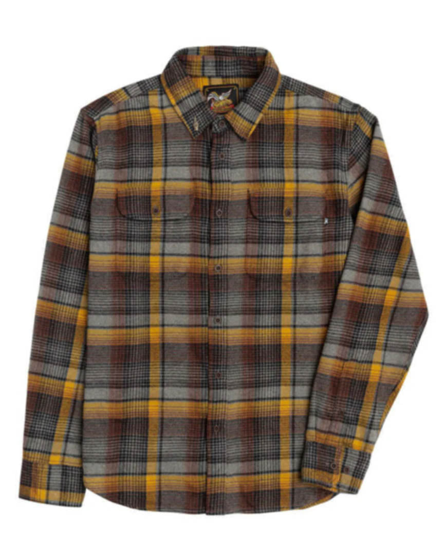 Suavecito Flannel Woven Shirt - Grey Gold