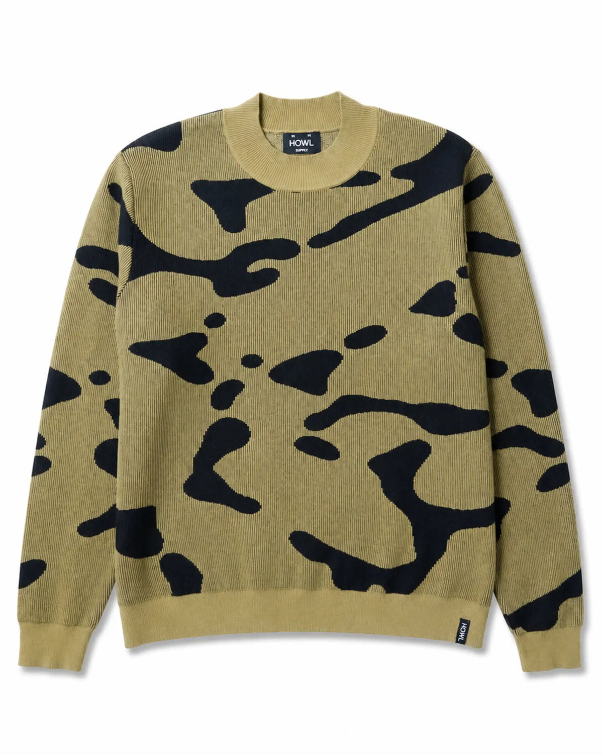 HOWL Heavy Knit Polo Sweatshirt - Black