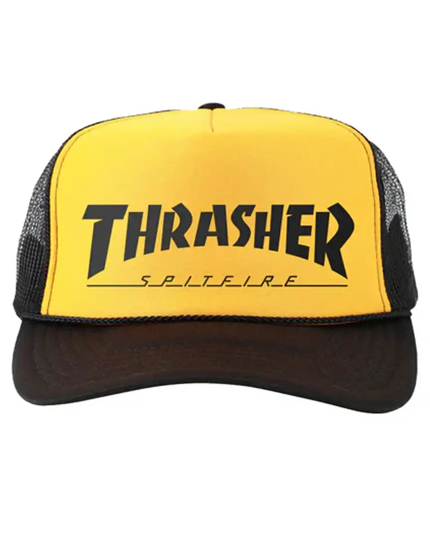 X Spitfire Trucker Hat - Black/Gold/Black