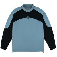 Turtle Neck Top Long Sleeve T-Shirt - Blue/Black