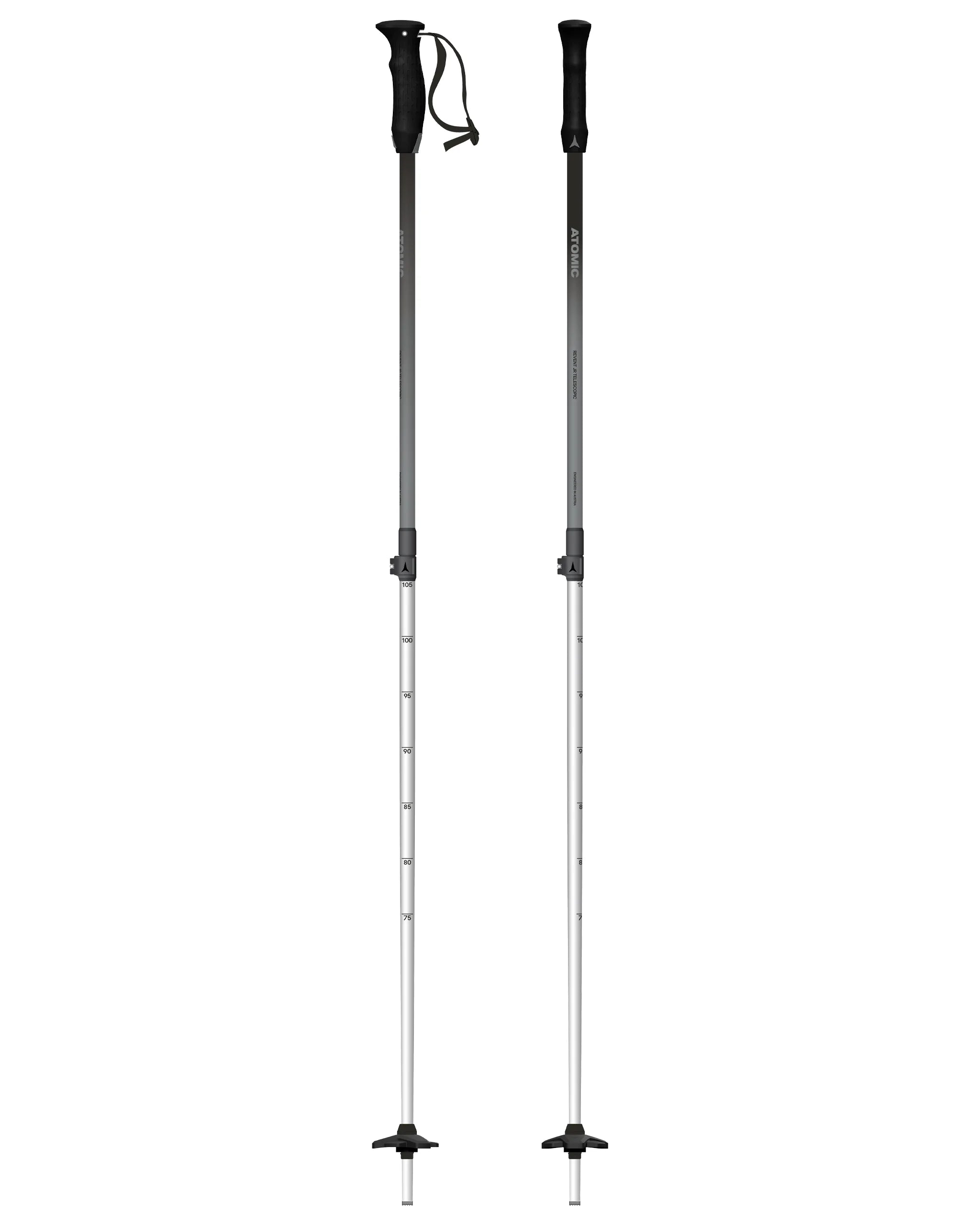 ATOMIC Revent Jr Telescopic Ski Poles - Black