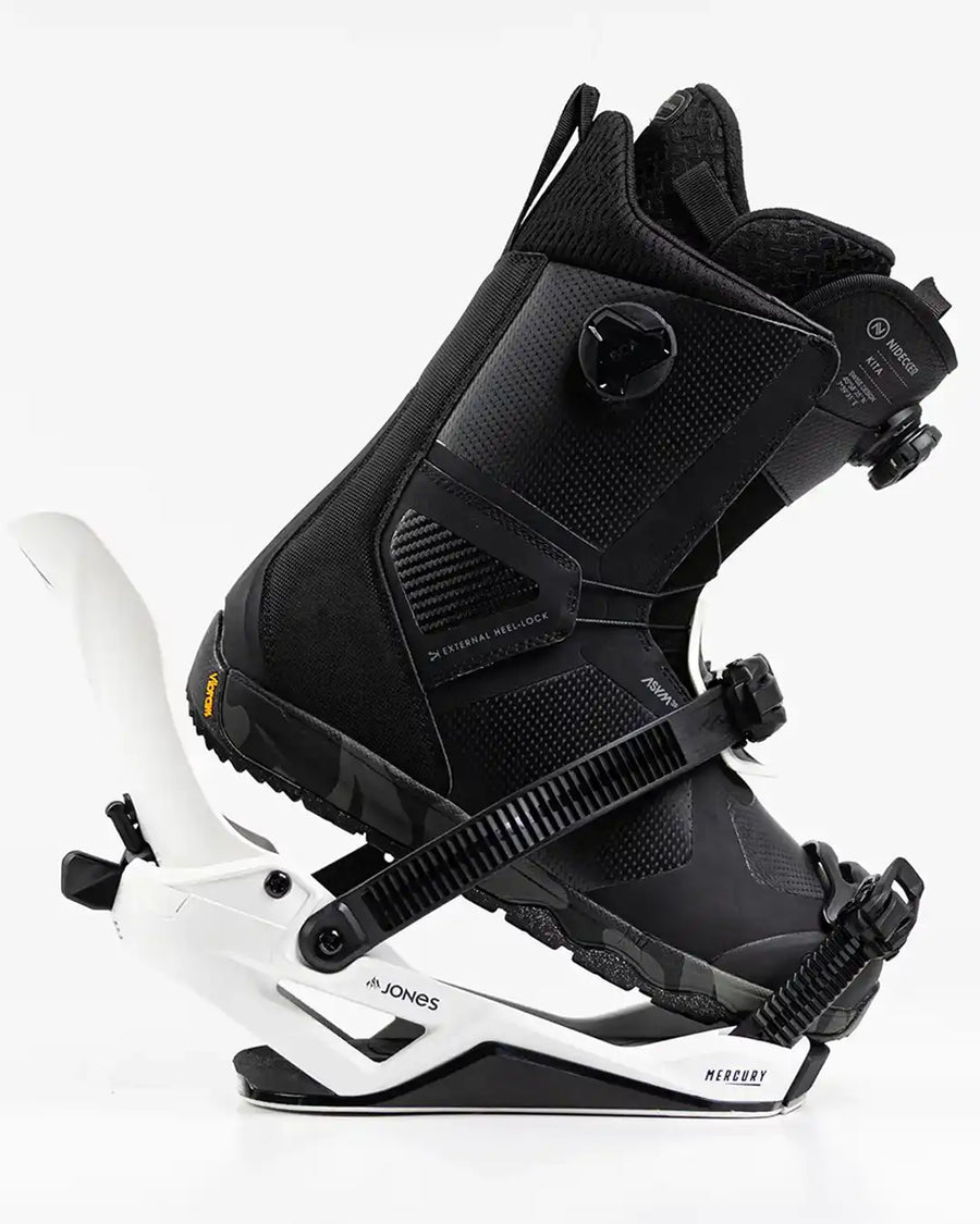 Mercury Fase Snowboard Bindings - Cloud White 2026