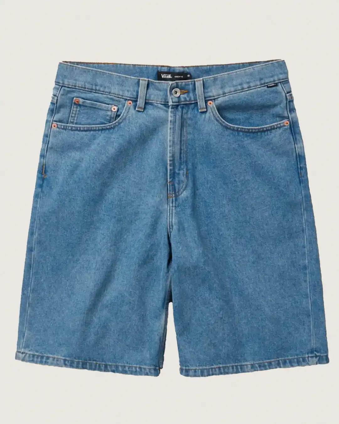 Short Check-5 Baggy Denim - Stonewash Blue