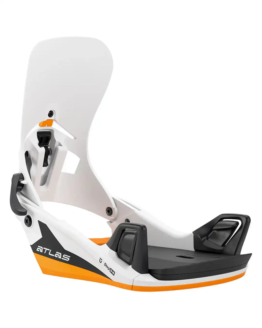 Fixation De Snowboard Atlas Step On - White/Orange 2026