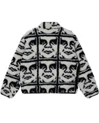 Repeated Icon Sherpa Jacket - Black/Multi