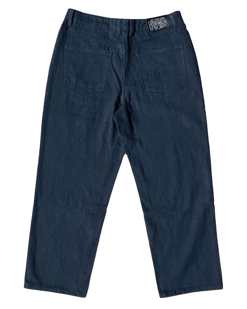 Wavy Classic Baggy Jeans - Navy