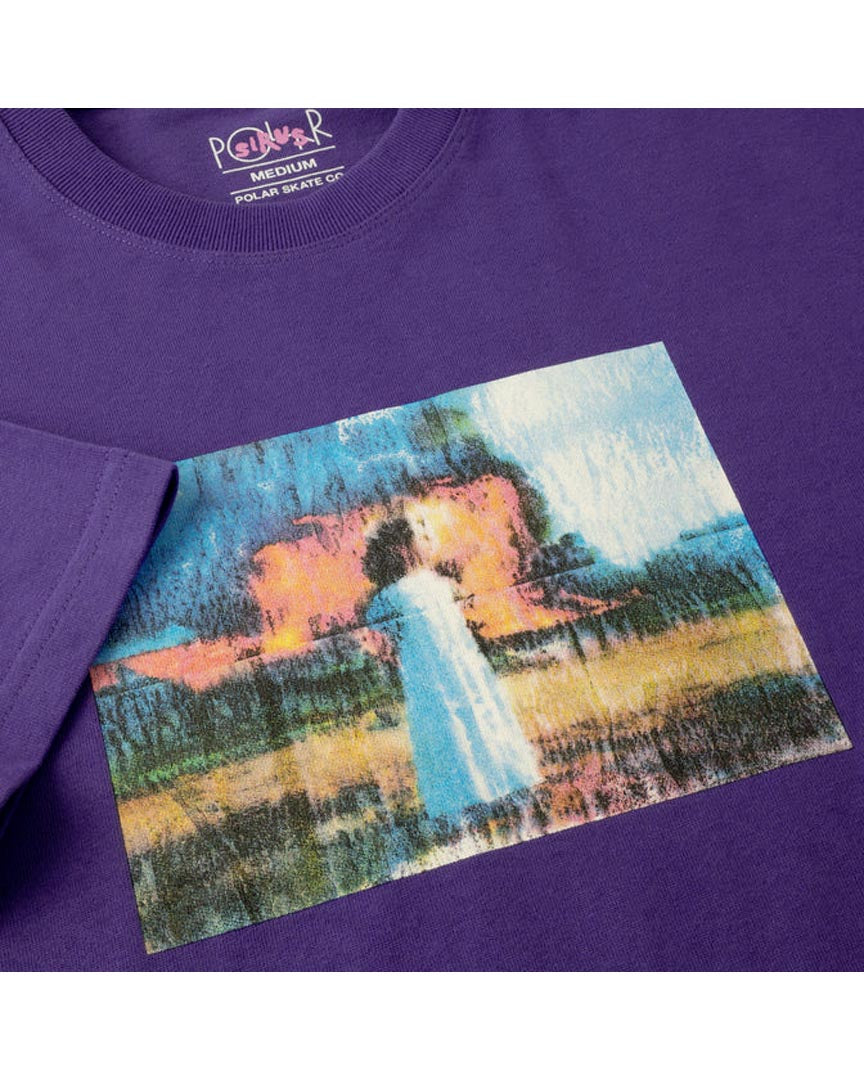T-shirt Burning World - Purple