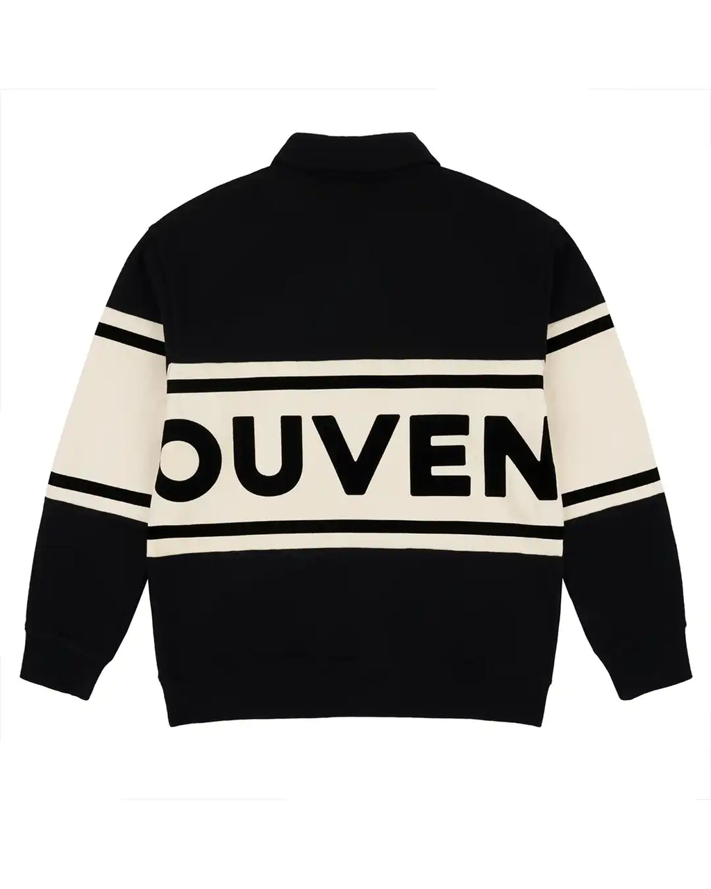 Fleece Rugby Sweatshirt - Black/Marshmallow