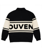 Fleece Rugby Sweatshirt - Black/Marshmallow