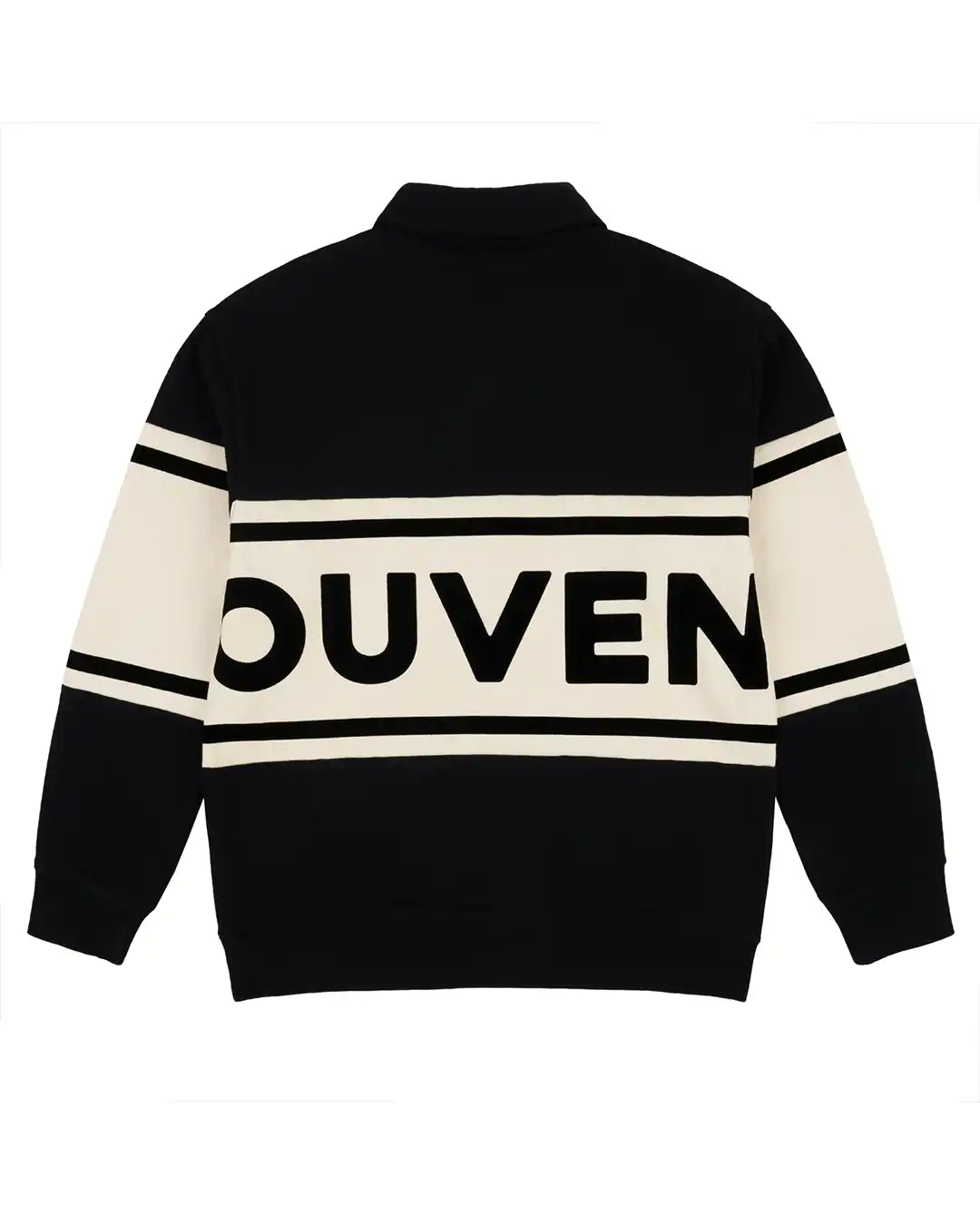 Fleece Rugby Sweatshirt - Black/Marshmallow