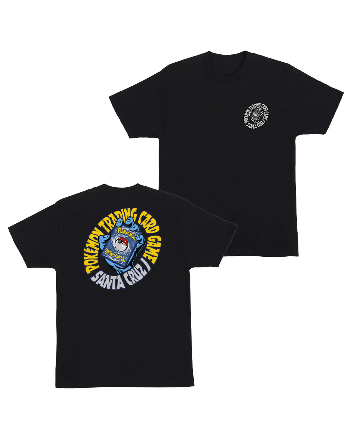 SANTA CRUZ Pokomon Tcg Hand T-Shirt - Black