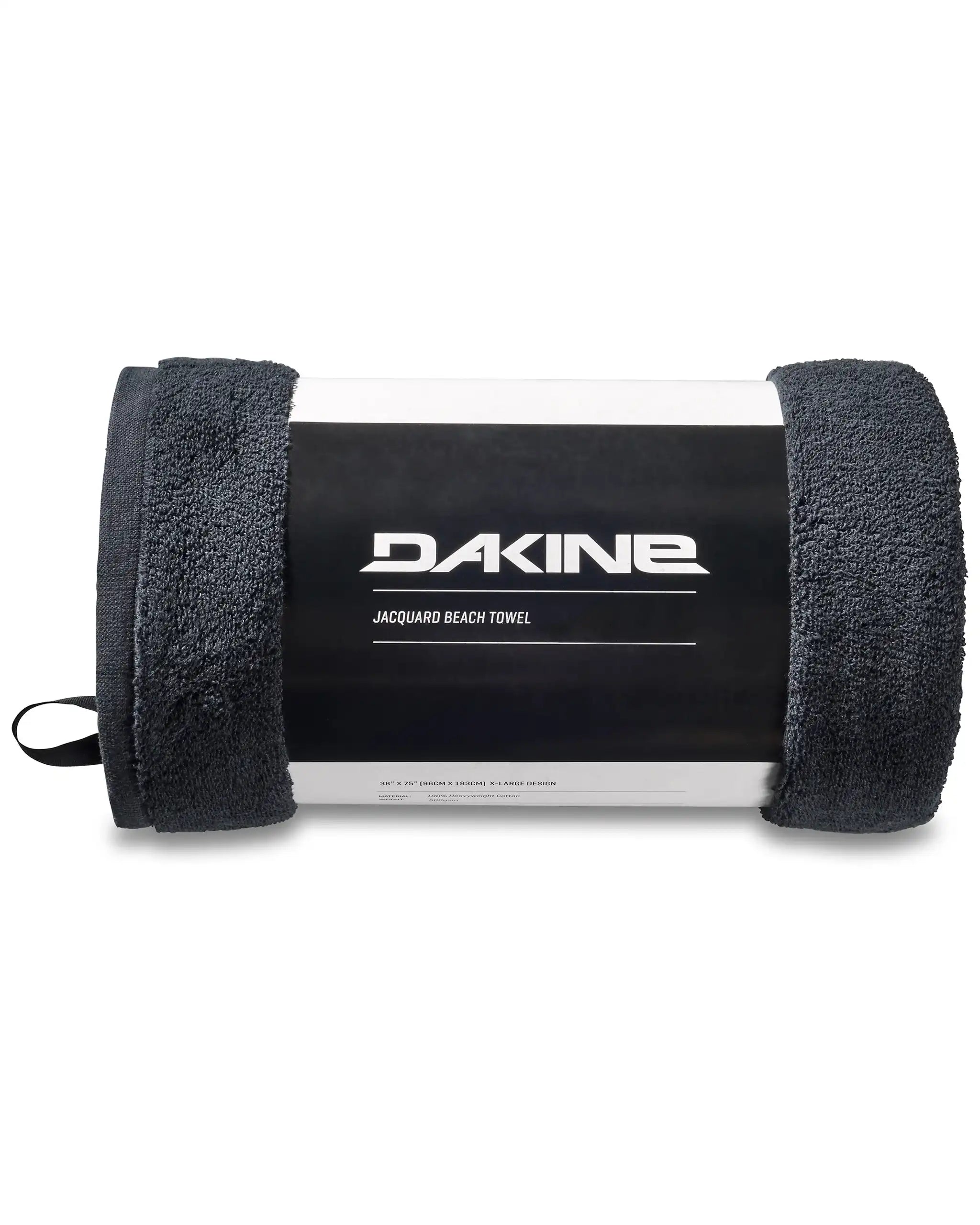 Divers Jacquard Beach Towel - Black