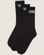Classic Crew 3 Pack Socks - Black