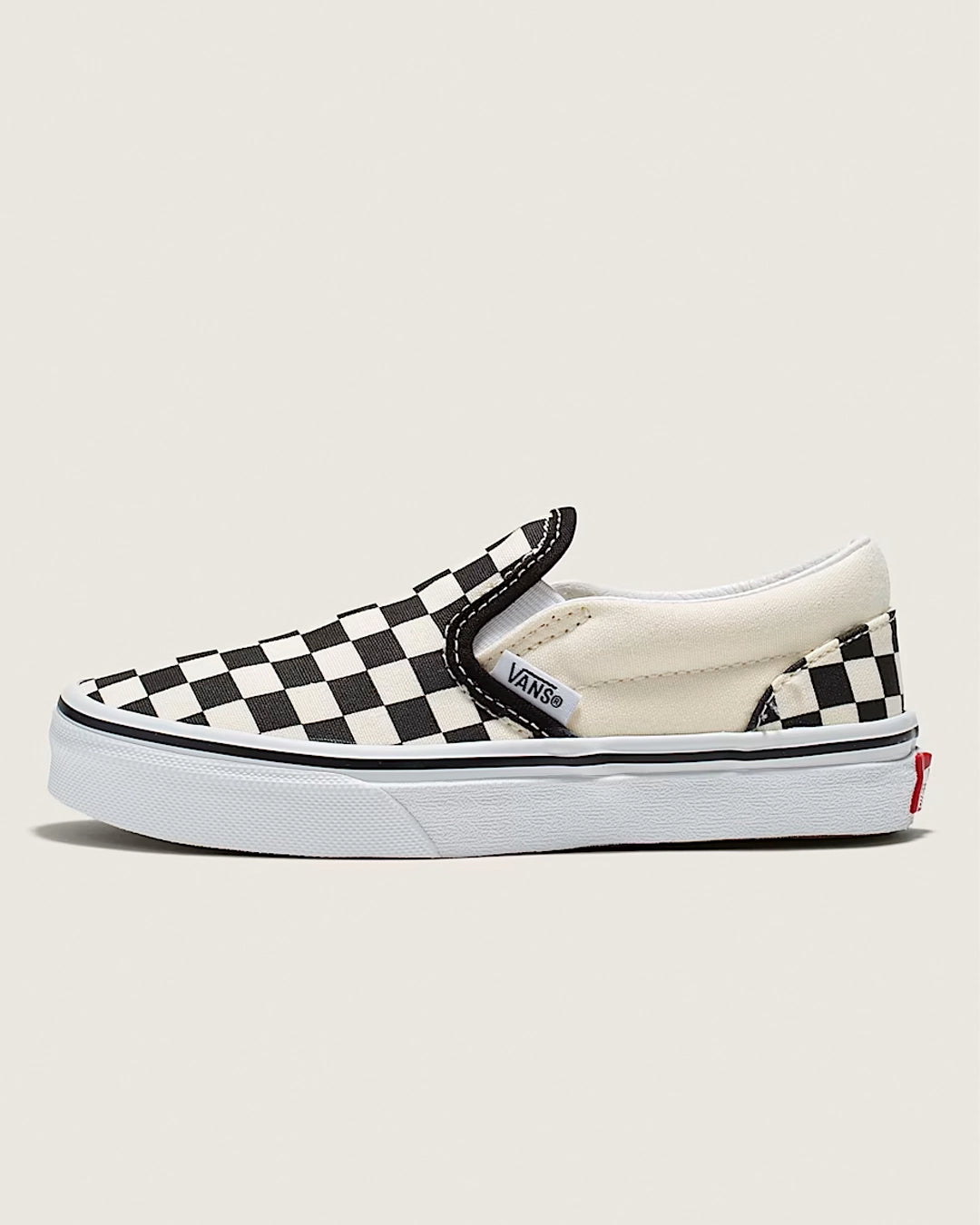Kids Classic Slip-On Shoes - Checkerboard Black/White