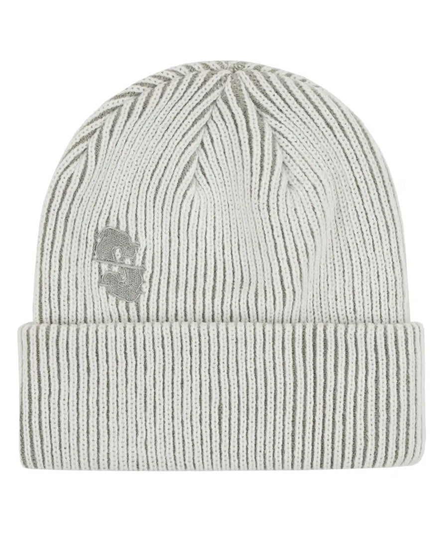 Two Tone Rib Beanie - Marshmallow