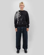 Jacquard Knit Sweatshirt - Grey