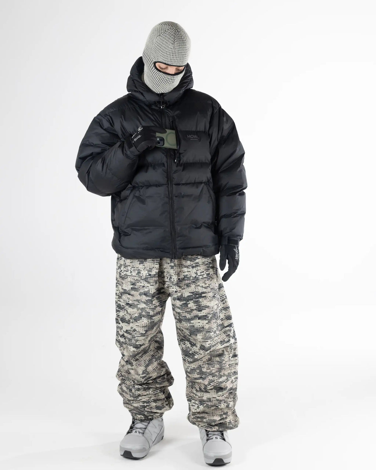 Manteau Neige Puffy - Black par HOWL – vue 3