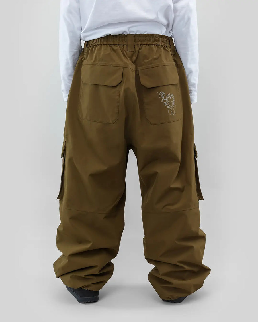 Park Cargo Snow Pants - Olive