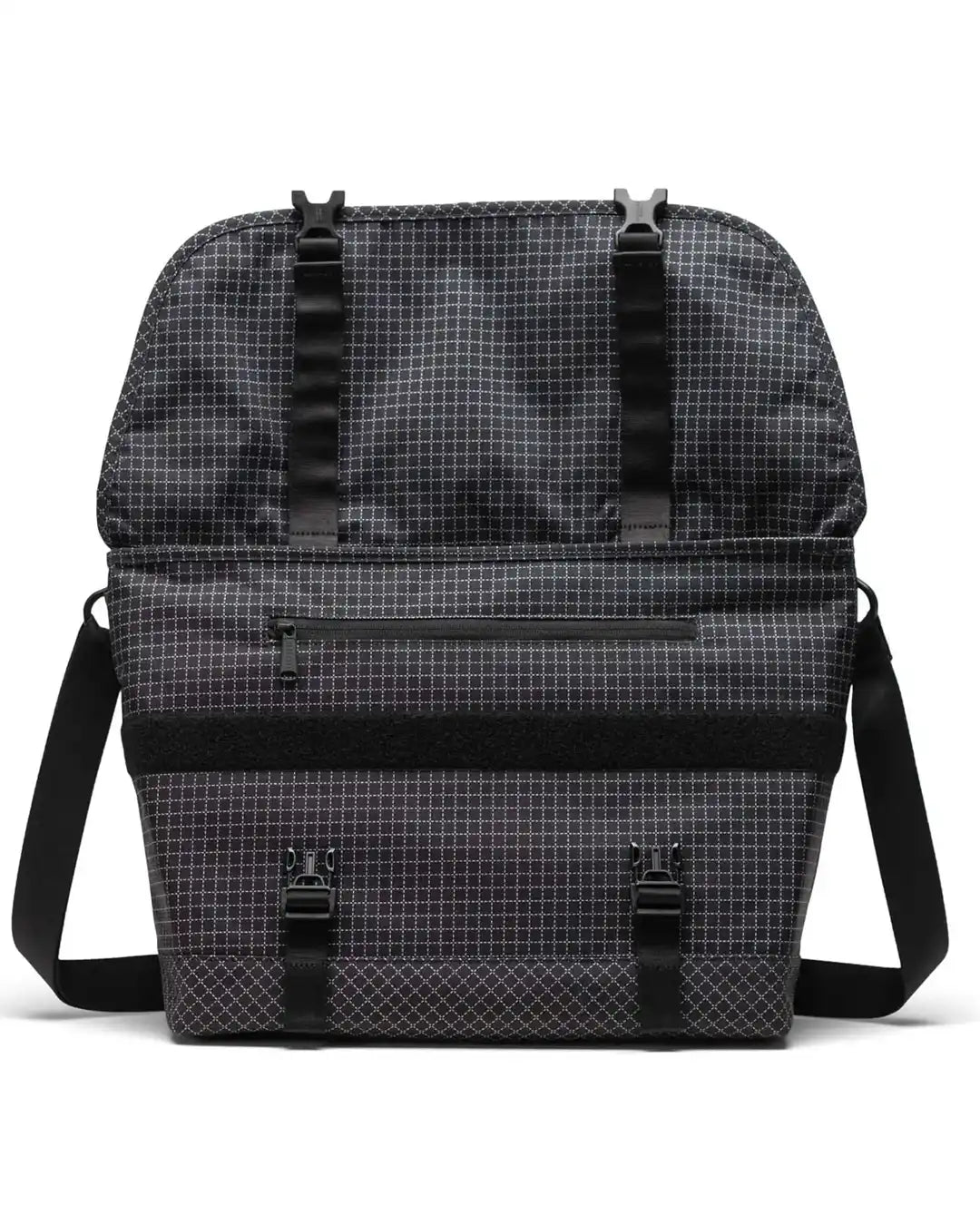 Cove Messenger Bag Grid - Black