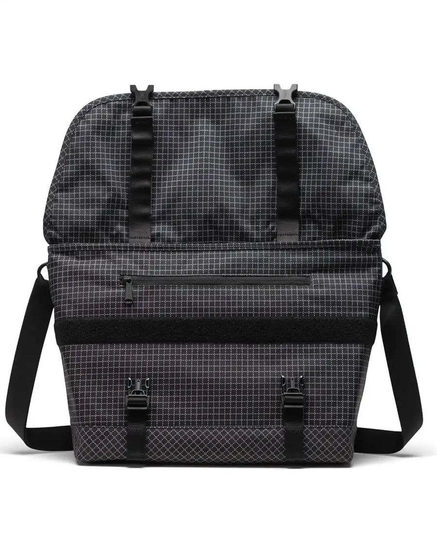 Cove Messenger Bag Grid - Black